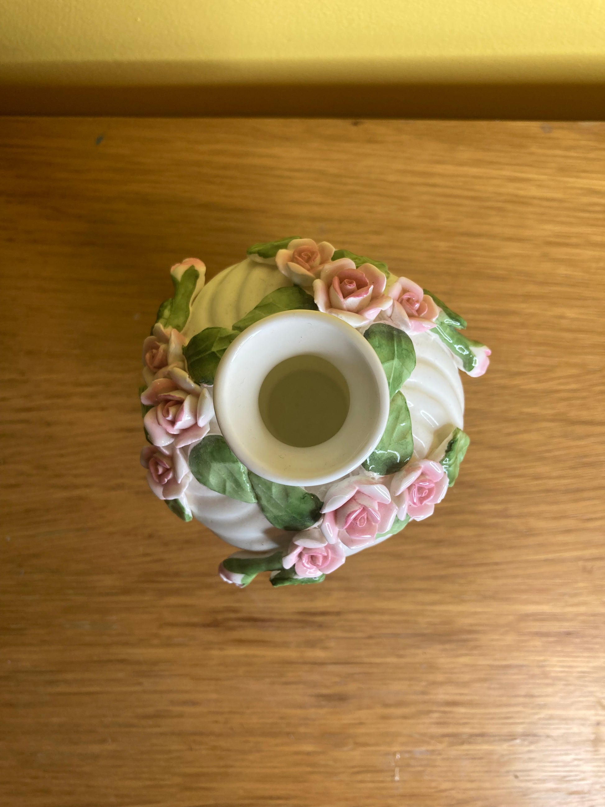 St Michael Bone China Small Vase with Rose Detail Marks and Spencer - Bloom & Heirloom Vintage Decor
