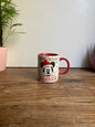 Disney Mickey Mouse Merry Christmas Mug, Disneyland Paris  Red And White Rare