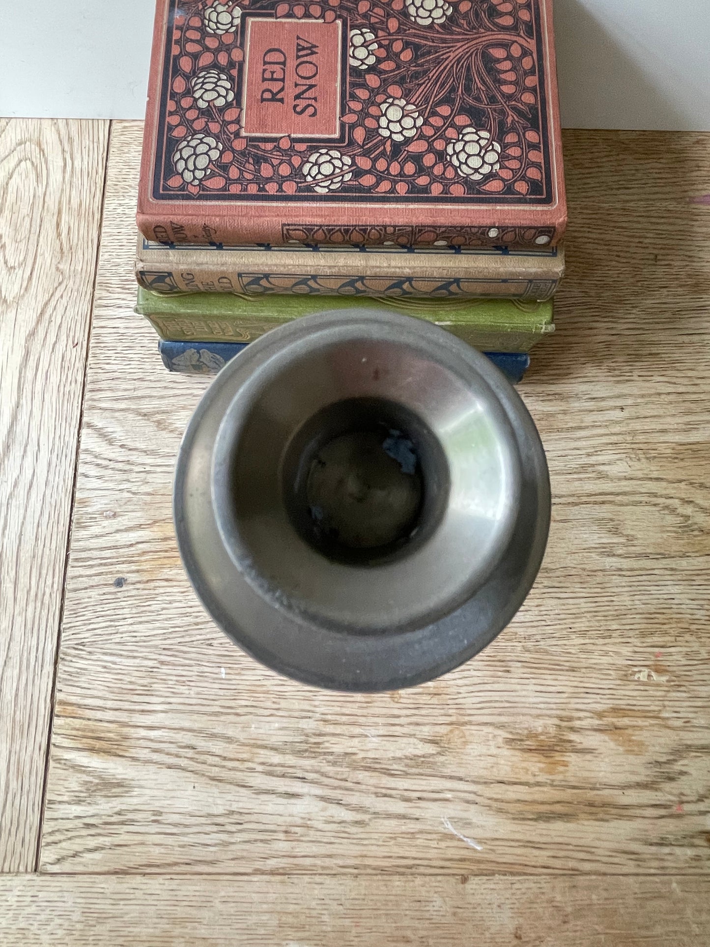 Silver Metal Candlestick Twisted Stem Tapered Candle Holder