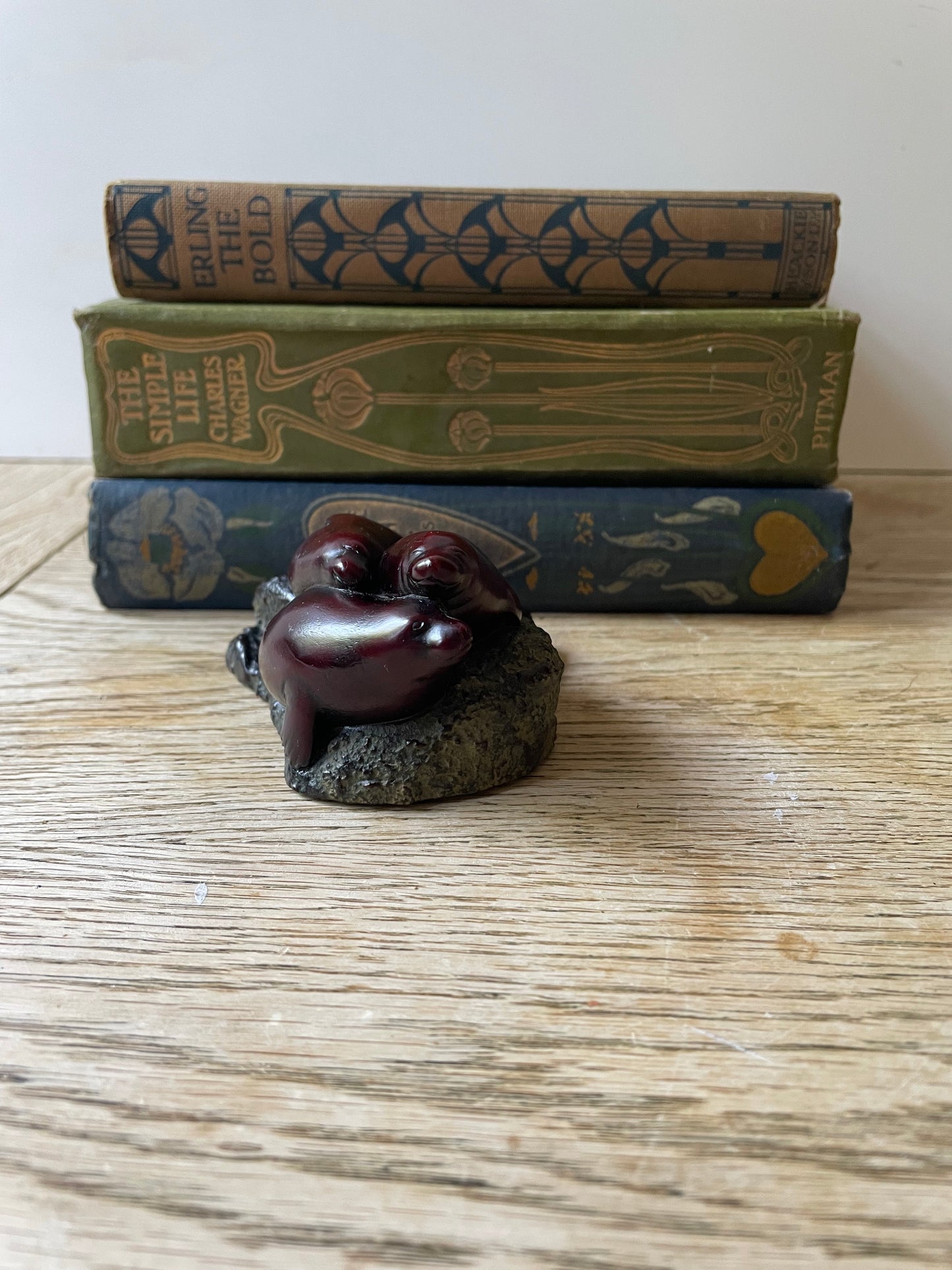 Vintage BOMA Seals on a Rock Made in Canada