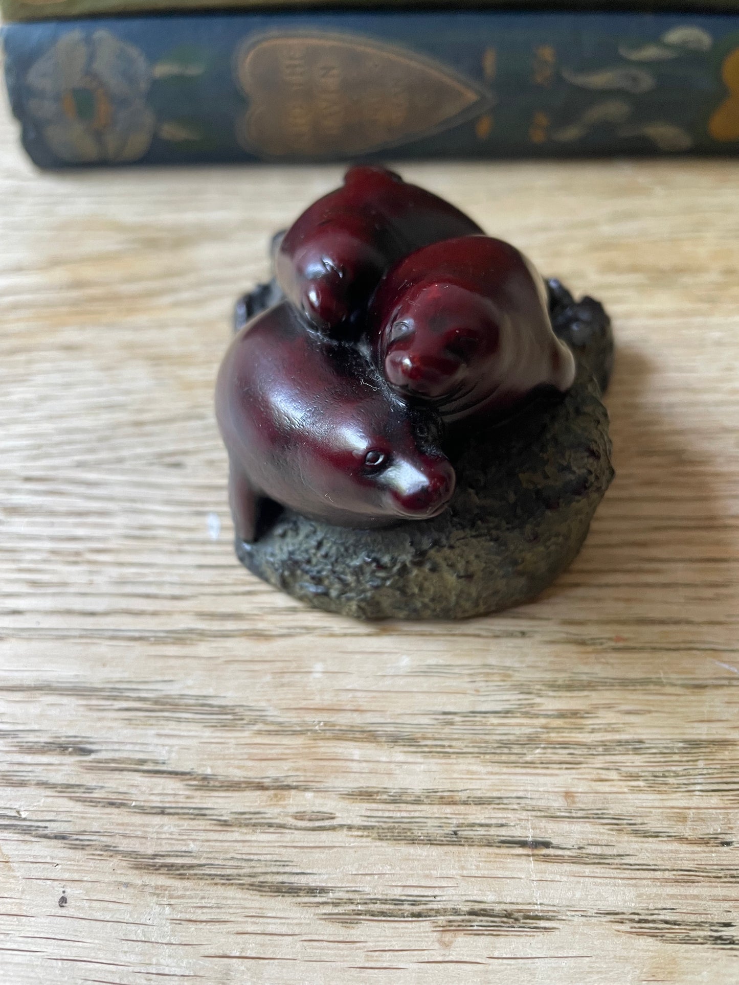 Vintage BOMA Seals on a Rock Made in Canada