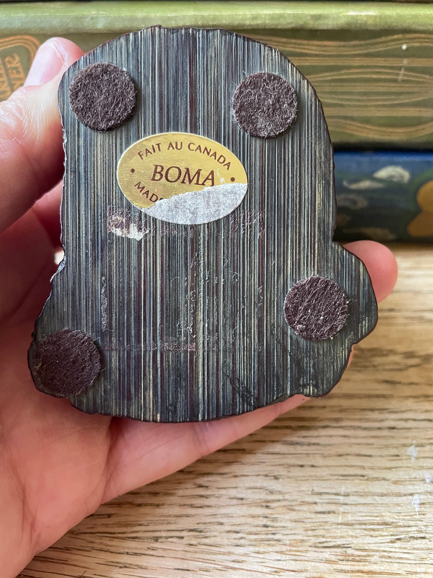 Vintage BOMA Seals on a Rock Made in Canada