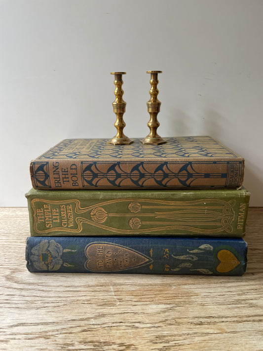 Minature Brass Candlestick Pair