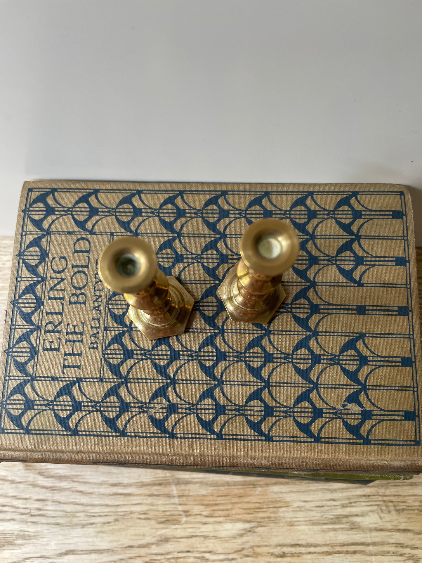 Minature Brass Candlestick Pair