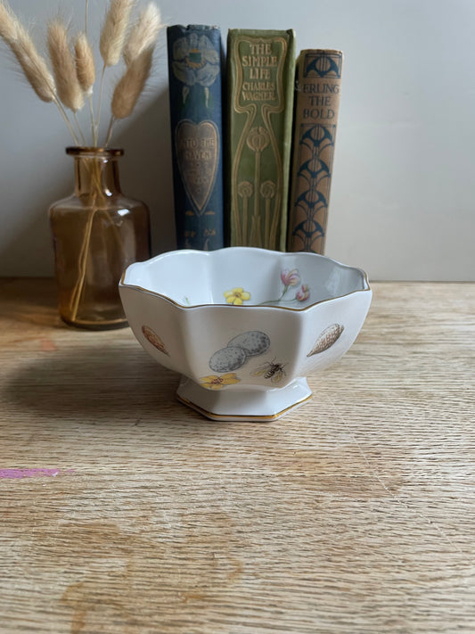 Aynsley Natures Delights Octagonal Dessert Bowl Footed Replacement Bone China