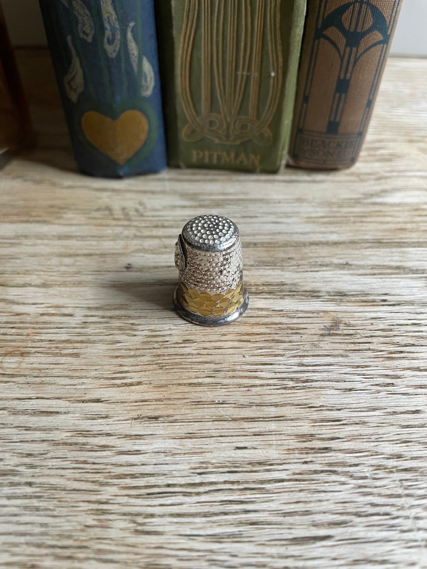 Religious Lourdes Silver Brass Metal Thimble