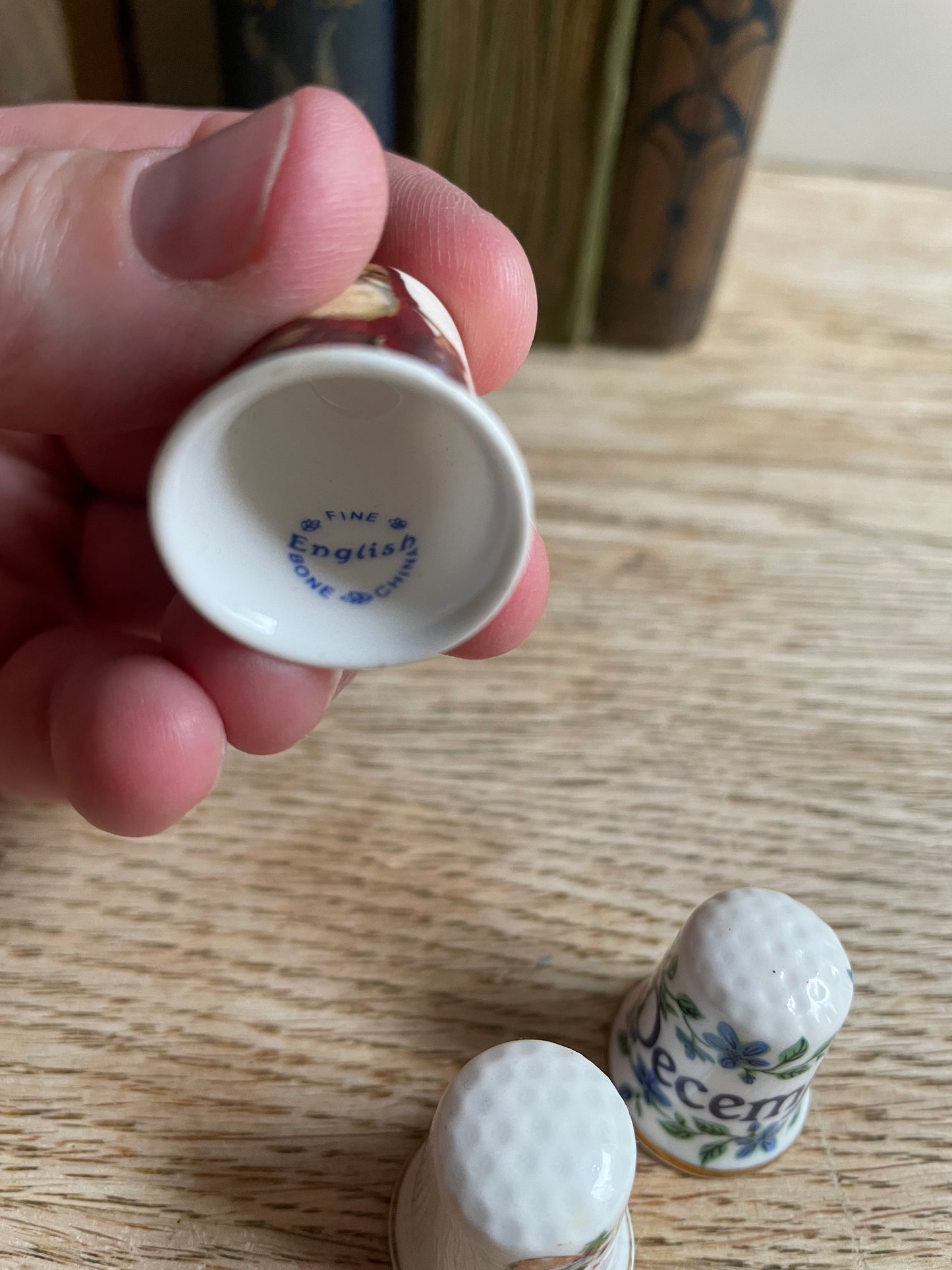 Christmas Themed Thimble Collection of 3 Santa Snowman December