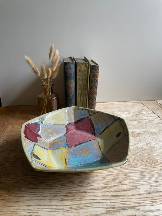 Darlington Studio Pottery Bowl Pentagonal Quilt Design Petra Tilley