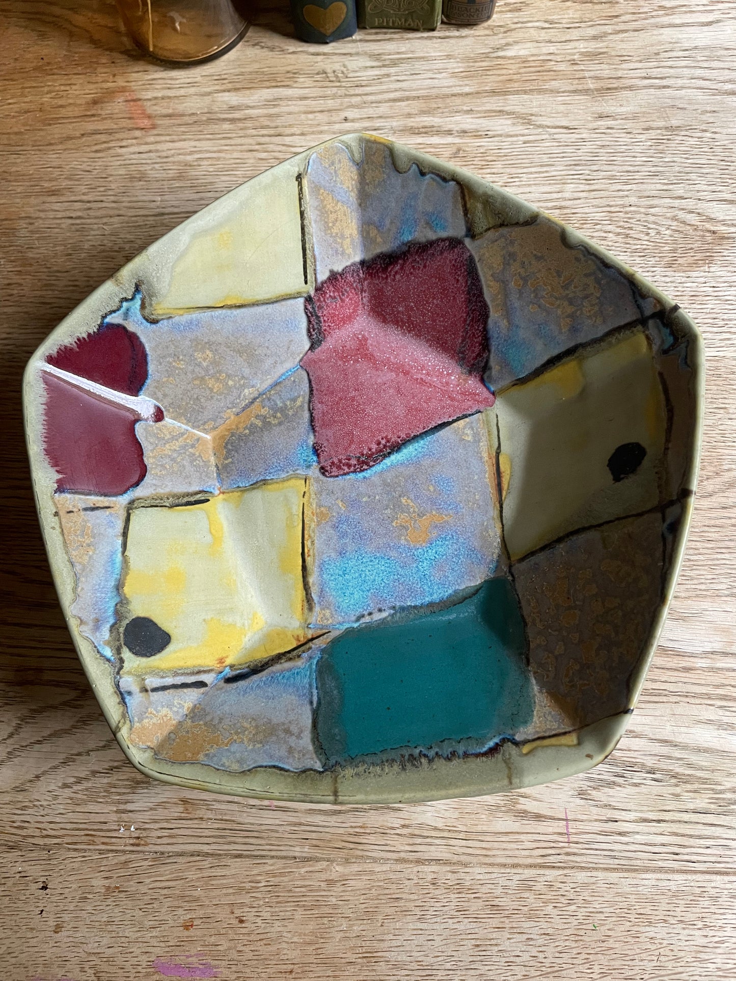 Darlington Studio Pottery Bowl Pentagonal Quilt Design Petra Tilley