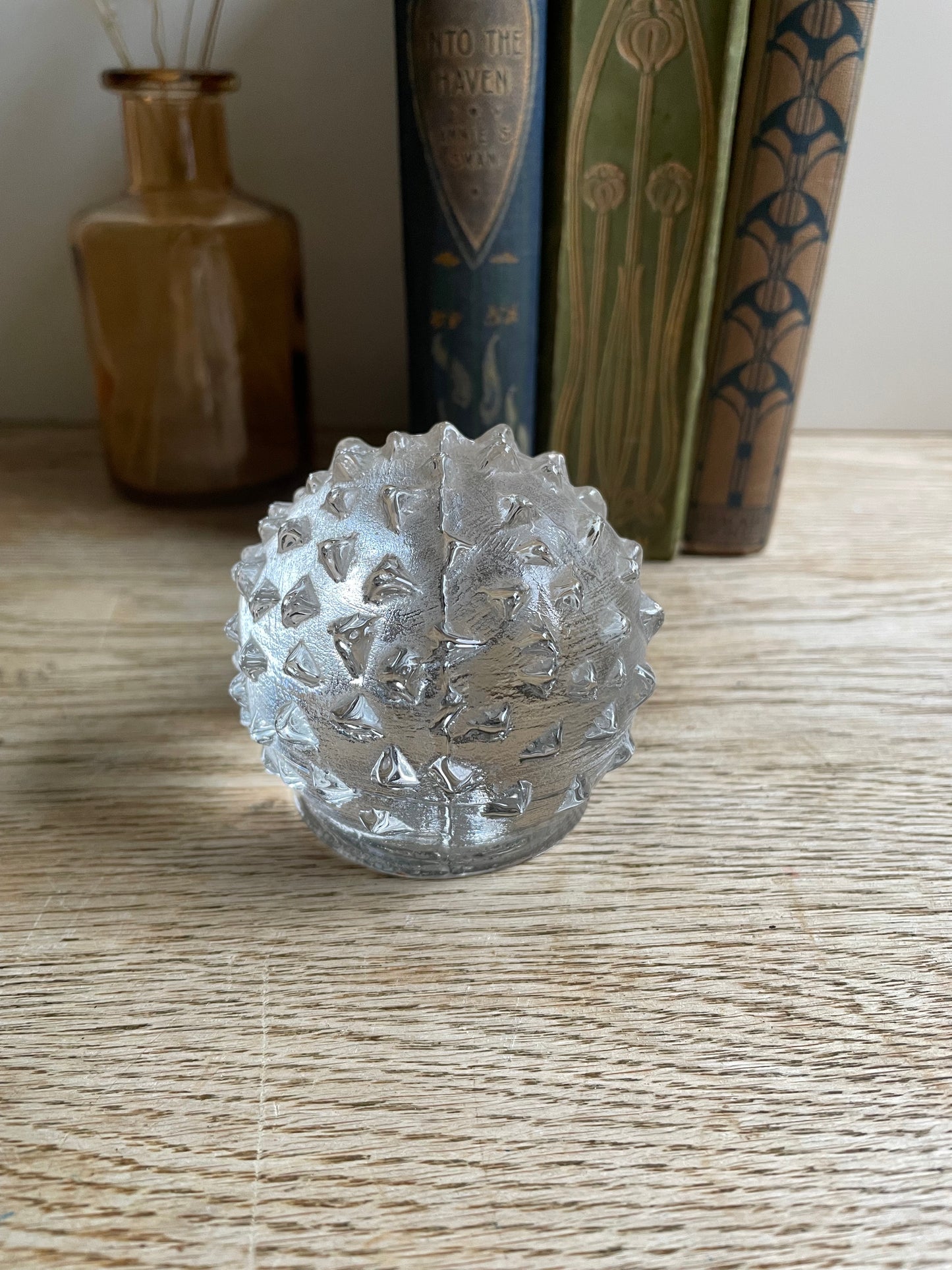 Pukeberg Swedish Art Glass Hedgehog Paperweight Vintage Glass