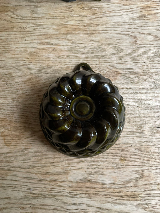 Warm Green Ceramic Bunt Pan Wall Decor CottageCore