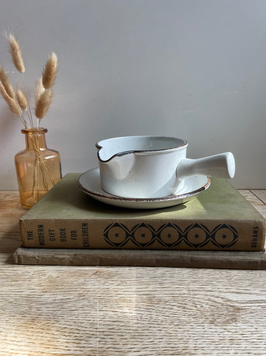 Midwinter Stonehenge Stoneware Gravy Boat & Underplate