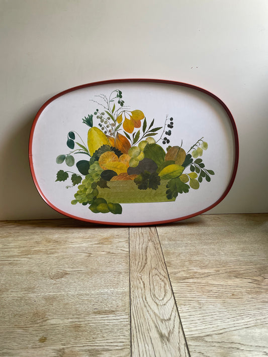 St Michael Marks & Spencer 70s Floral Melamine Tray Large