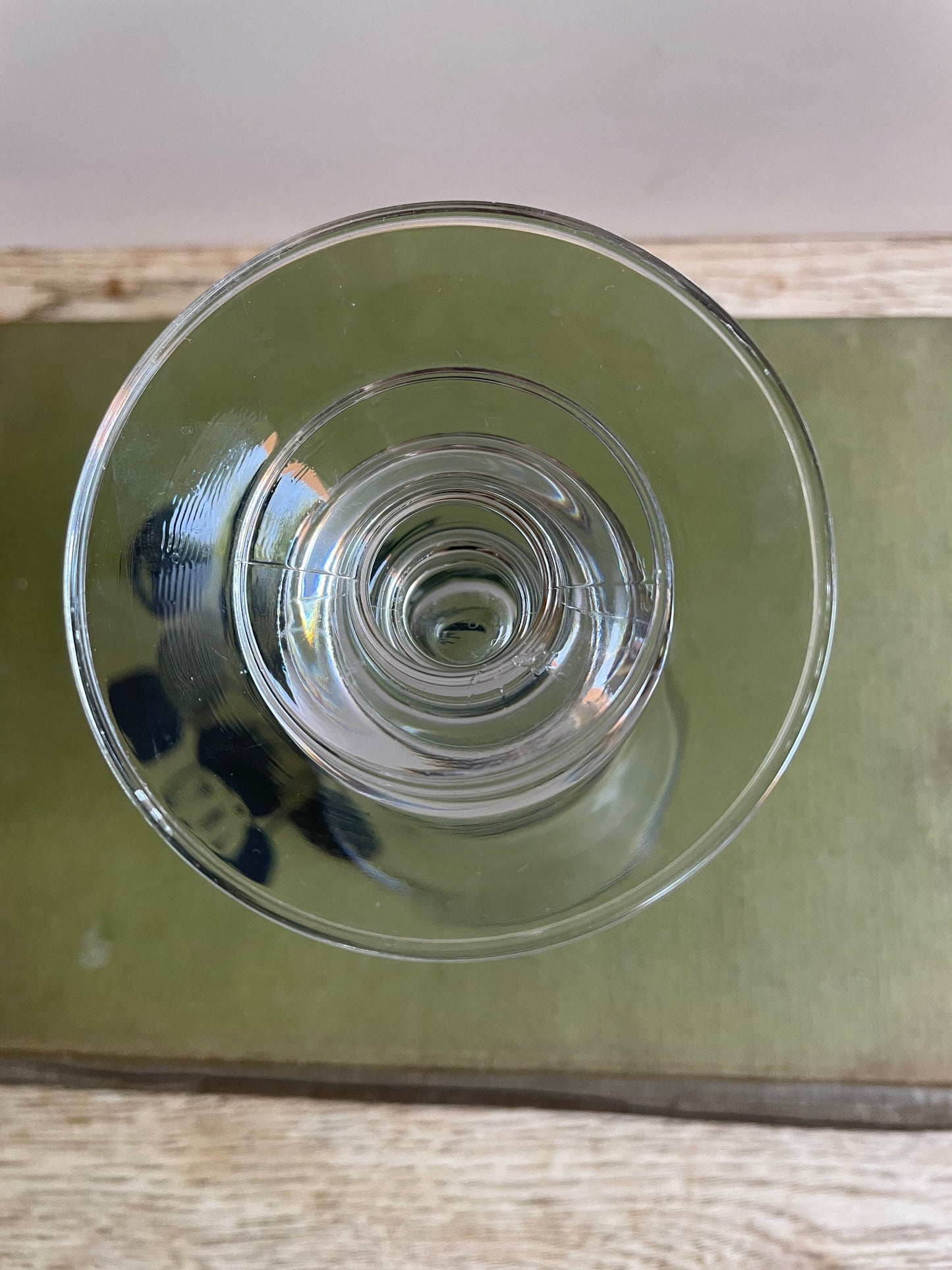Vintage Duiske Irish Handcut Grapevine Cut Glass Vase/Candle Holder