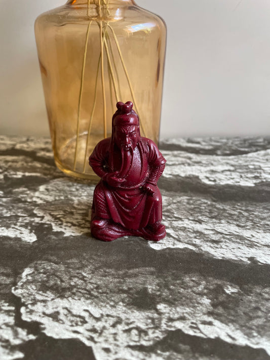 Revered Red Resin Guan Yu Statue