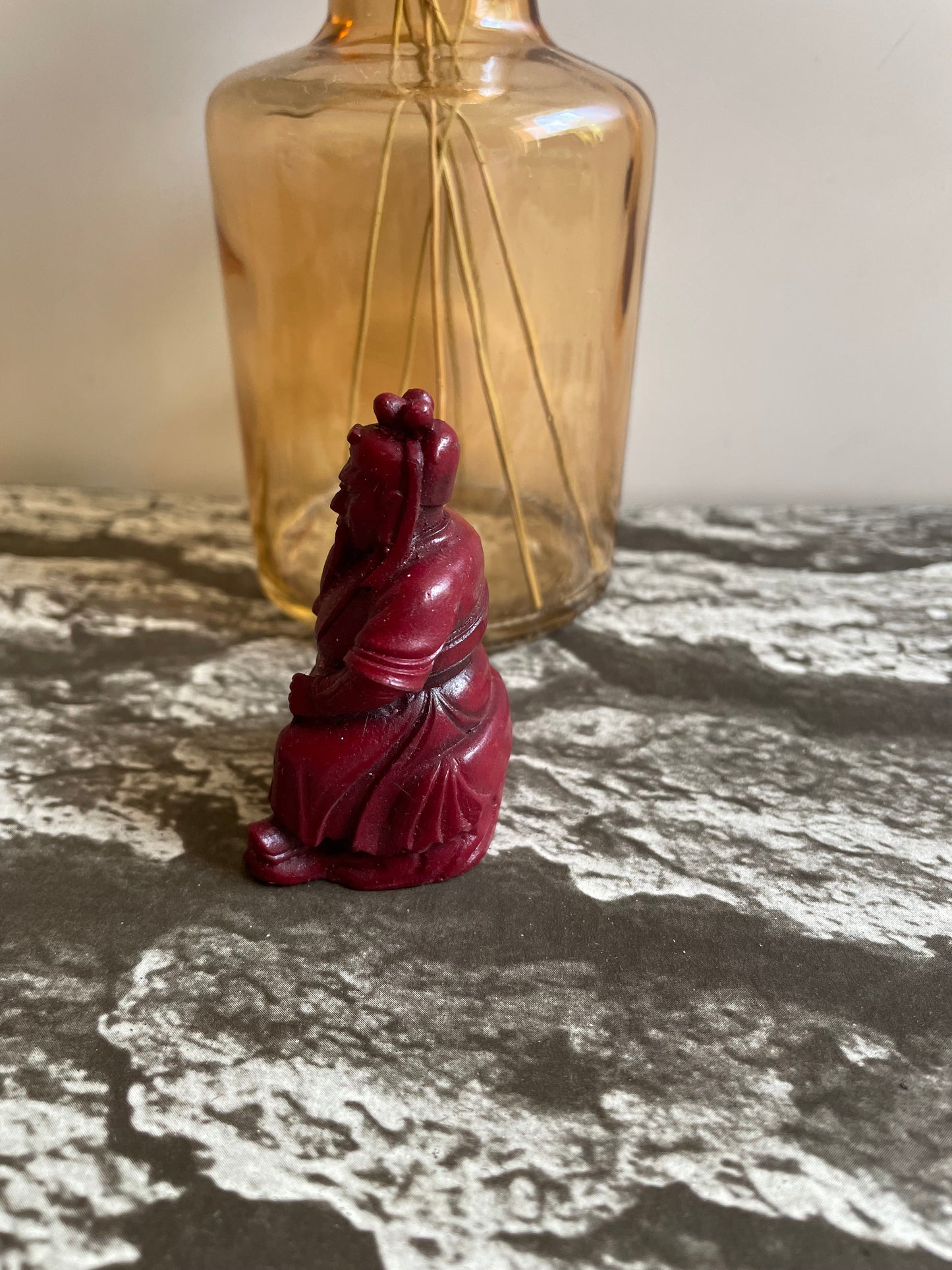 Revered Red Resin Guan Yu Statue