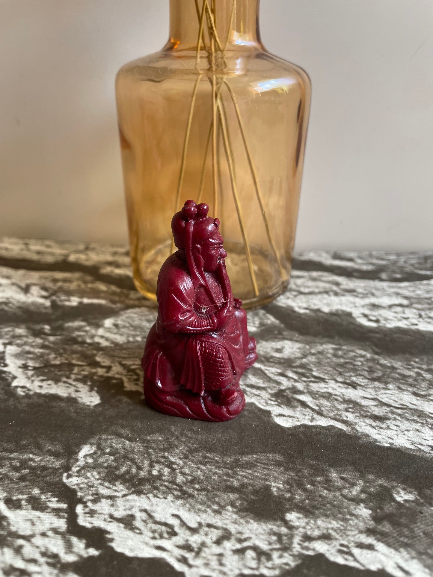 Revered Red Resin Guan Yu Statue