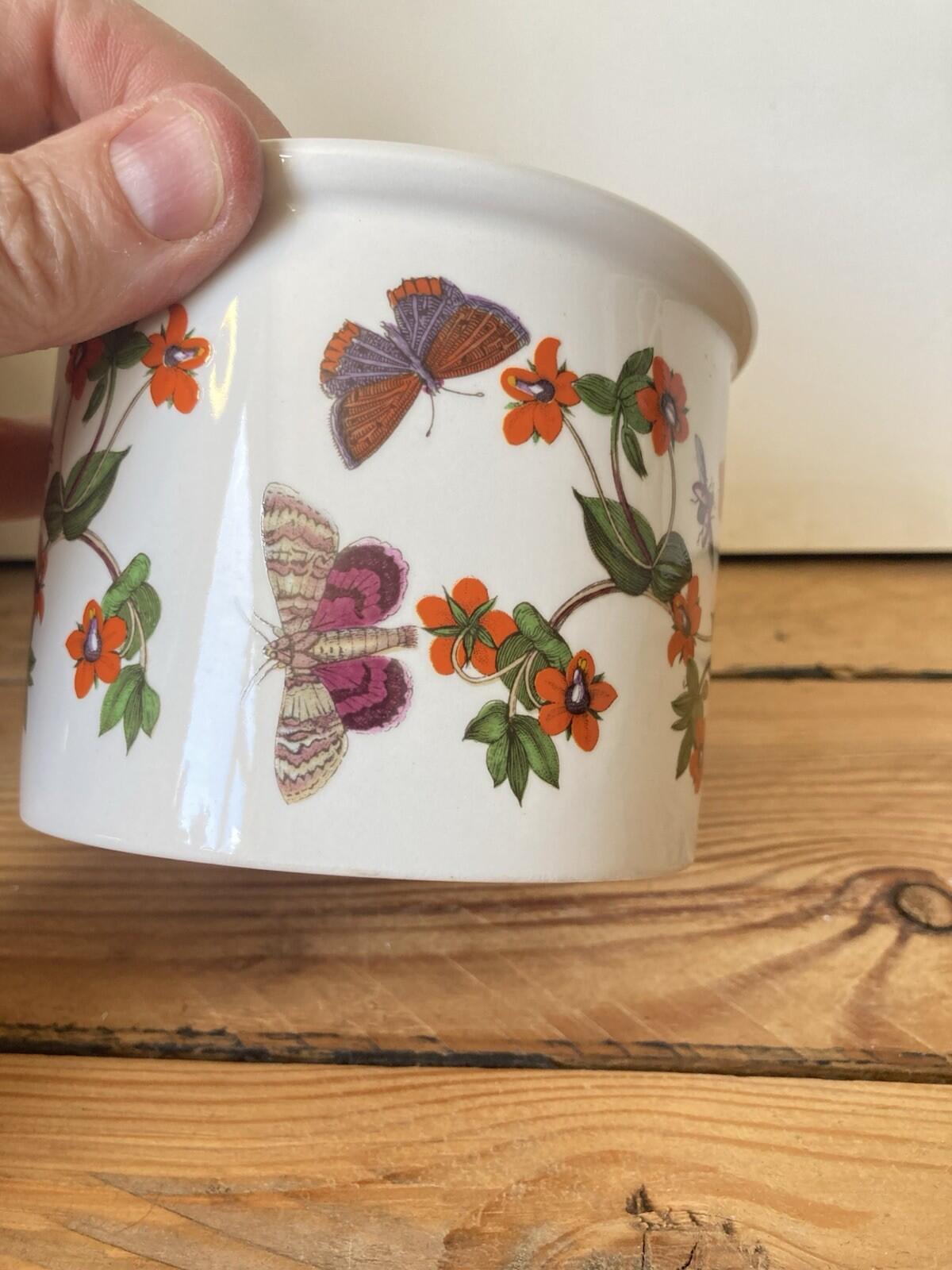 Vintage Portmerion Botanic Garden Scarlet Pimpernel Plant Pot 8.5cm tall
