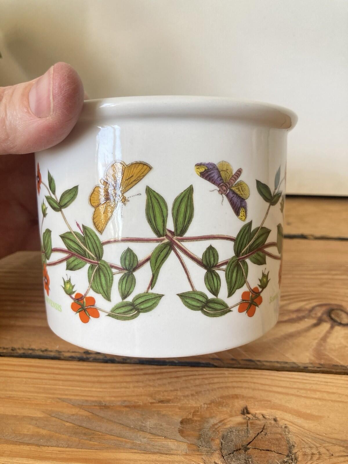 Vintage Portmerion Botanic Garden Scarlet Pimpernel Plant Pot 8.5cm tall